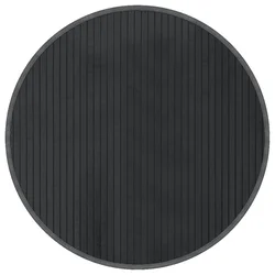 Vidaxl Okrogla preproga siva 60 cm bambus