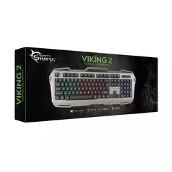 WHITE SHARK gejmerska tastatura GK-1924 VIKING-2 (Siva)  Membranski tasteri, EN (US), 104