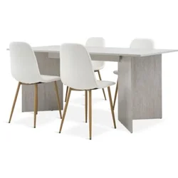 KRONDAL D180 sto travertin + 4 JONSTRUP stolice bela