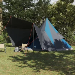 Tipi šator s krovom s pohranom Plava 510 x 690 x 330 cm taft