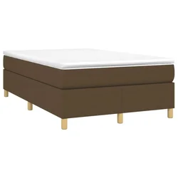 Vidaxl Box spring postelja z vzmetnico temno rjava 120x190 cm blago