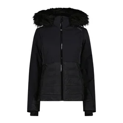 CMP WOMAN JACKET ZIP HOOD, ženska skijaška jakna, crna 35W0266F
