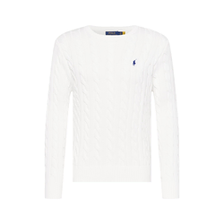 Polo Ralph Lauren  Puloverji PULL COL ROND EN MAILLE TORSADEE  Bela