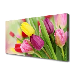 tulup.si Slika na platnu Tulipani cvetovi rastlin 140x70 cm