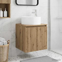Umivaonik s policom za zid Hrast artisan 49,5 x 44,5 x 65,5 cm