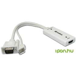 Adapter konverter Sandberg VGA + Audio - HDMI FHD 508-78
