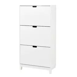 STÄLL Cipelarnik s 3 odeljka, bela, 79x29x148 cm