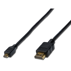 DIGITUS HDMI Micro HDMI konverter crno 1m AK-330109-010-S