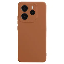 AVIZAR Ohišje za Xiaomi Redmi Note 14 4G Silicone Smooth Camera Block Protected, Rjava, (5000013698)