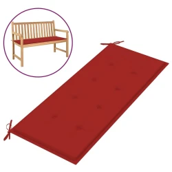 Jastuk za vrtnu klupu crveni 120x50x4 cm od tkanine Oxford