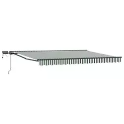 Ručni okvir tende s LED-ima Zelena, Bijela, Antracit 4 × 3,5 m