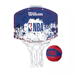 Wilson NBA TEAM MINI HOOP NBA, tabla s obručem, bijela WTBA1302NBARD