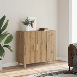 Komoda boja hrasta artisana 90 x 34 x 80 cm konstruirano drvo