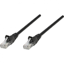 Intellinet RJ45 omrežni priključni kabel CAT 6 U/UTP [1x RJ45-vtič - 1x RJ45-vtič] 1 m črn Intellinet