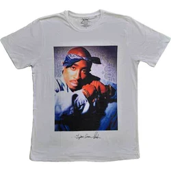 2Pac Blue Bandana White XL Majica