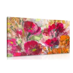 Slika naslikano tihožitje rož - 40x30