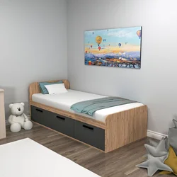 Hanah Home Ram za krevet Akser, 91x50x193.6 cm, Smeđa boja