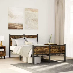 Metalni okvir kreveta bez madraca boja hrasta 120x200 cm