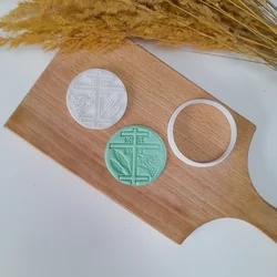KREATIVNI SLATKIŠI Modla za izradu ukrasa Slavski pečat, 8 cm, Bela