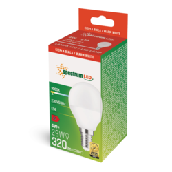 SPECTRUM LED Sijalica LED 13030, 4W, E14, G45, 3000K, Bela