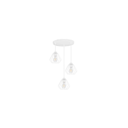 Luster na kablu CEED 3xE27/60W/230V bela