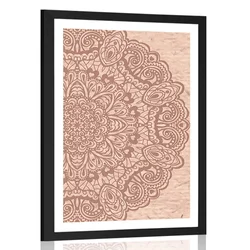 Plakat s paspartujem rožasta Mandala - 20x30 no frame
