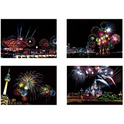 shumee Magic Scratch Card Fireworks (4 kosi) 20x15 cm