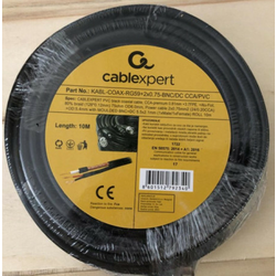 Gembird KABL-COAX-RG59+2X0.75-BNC/DC-10M gotov krimpovan kabl za video nadzor sa BNC+DC krajevima CCA 10m