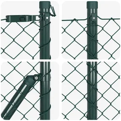Ograde od lanca s betonskom podlogom 25 x 0,4 m Zelena Mreža