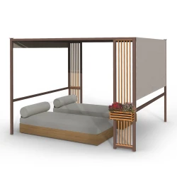 Blumfeldt Valence, paviljon, 3x3 m, Taupe - Blumfeldt