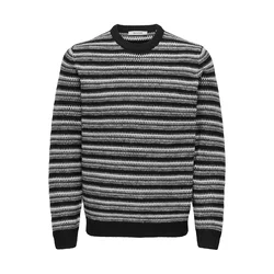 Only & Sons Pulover ONSMING črna/bela