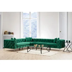 Atelier del Sofa Como Left Ugaona garnitura, Zelena