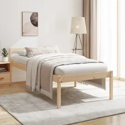 vidaXL Postelja za starejše 75x190 cm trdna borovina