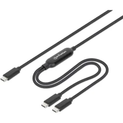 Manhattan Dual USB-C Charging Cable 100 W, 2 m 355810