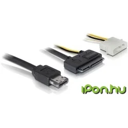Kabel eSATA - SATA 22pin + 4pin Molex 1m Delock