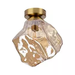 Plafonska svetiljka CRISTAL 1xE14/15W/230V mesing/dimno bež
