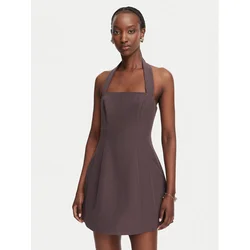 Bardot Cocktail obleka Nevelle 59857DB Temno rjava Slim Fit