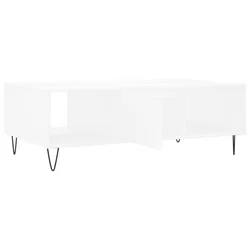 Stolić za kavu bijeli 104 x 60 x 35 cm od konstruiranog drva