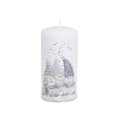 eoshop Sveča ŠKRATKI VALJ Božič d7x14cm