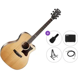 Cort GA5F-BW-NS Premium SET Natural Satin Elektroakustična jumbo