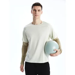 LC Waikiki Muška sportska majica S52614Z8-TG9, Dugi rukavi, Bež
