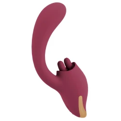 Javida - jezični vibrator 2v1 (bordó)