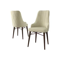 Hanah Home Set stolica Neta, 46x95x42 cm, 6 komada, Krem-braon