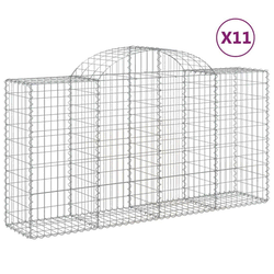 Lučne gabionske košare 11kom 200x50x100/120cm pocinčano željezo