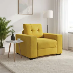 Sofa fotelja žuta 100x78x80 cm baršun
