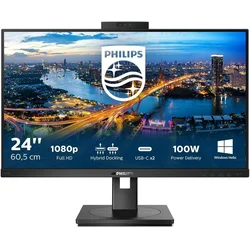 Philips Monitor 243B1JH/00 24/IPS/1920x1080/75Hz/4ms/HDMI,DP,USB/VESA/kamera/zvučnici/crna