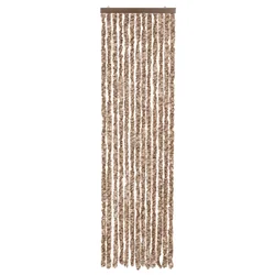 Vidaxl Zavesa proti mrčesu bež in temno rjava 56x185 cm šenilja