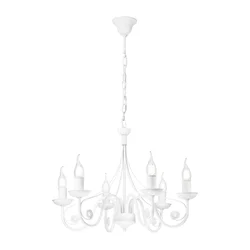 Luster na lancu DONATO 6xE14/40W/230V bela