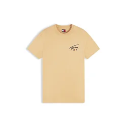 Tommy Jeans Majica pesek / krvavo rdeča / črna / bela
