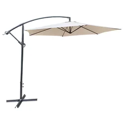 Viseći aluminijumumski suncobran 300cm, Bež-Beli